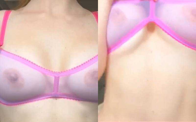 Amanda Cerny Topless Tease Nipple Pink Video