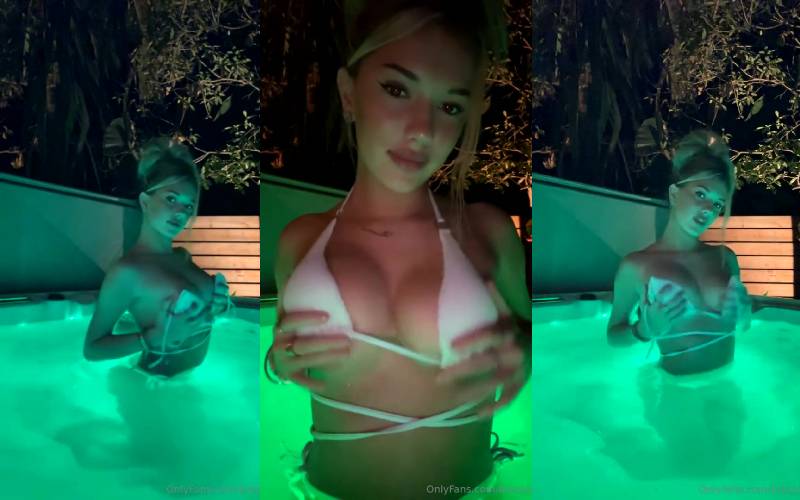 Breckie Hill Nude Boobs In Pool