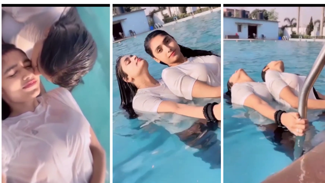 Aina Asif Video Viral In Pool