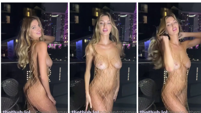 Hayley Maxfield – Strips in Balcony