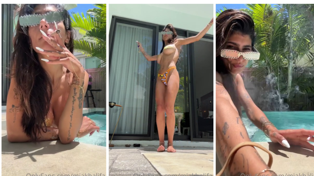 Mia Khalifa Pool Tease Video