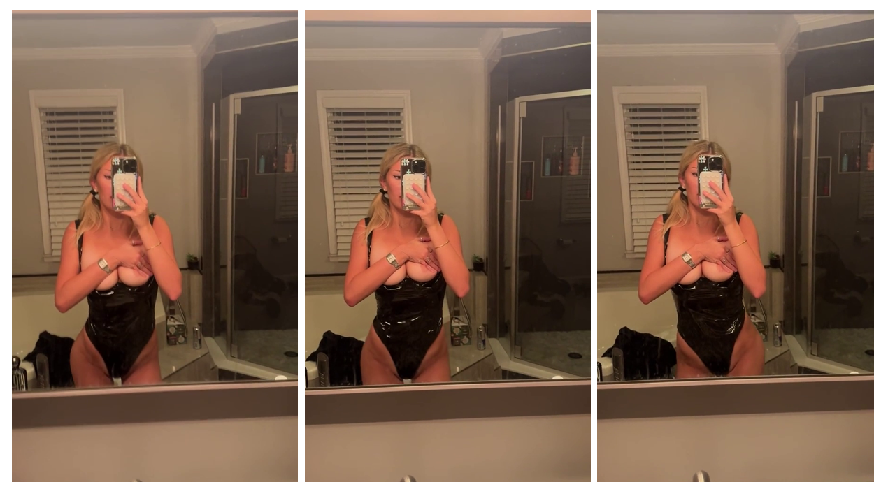 Breckie Hill Show Big Boobs In Bath