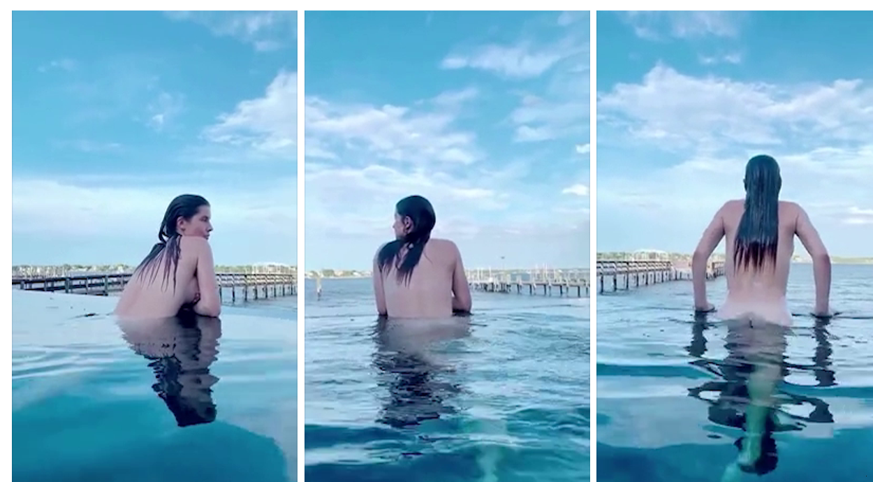 Amanda Cerny Nude Swimming Pool PPV Video
