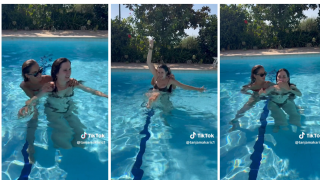 Tanja Makaric Lesbian In Pool Video Full