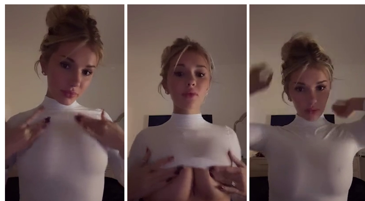 Breckie Hill Nipple Pokie Boobs Tease