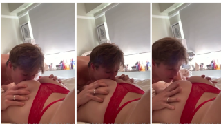 Hailey Sigmond Licking Pussy On Bed – Video