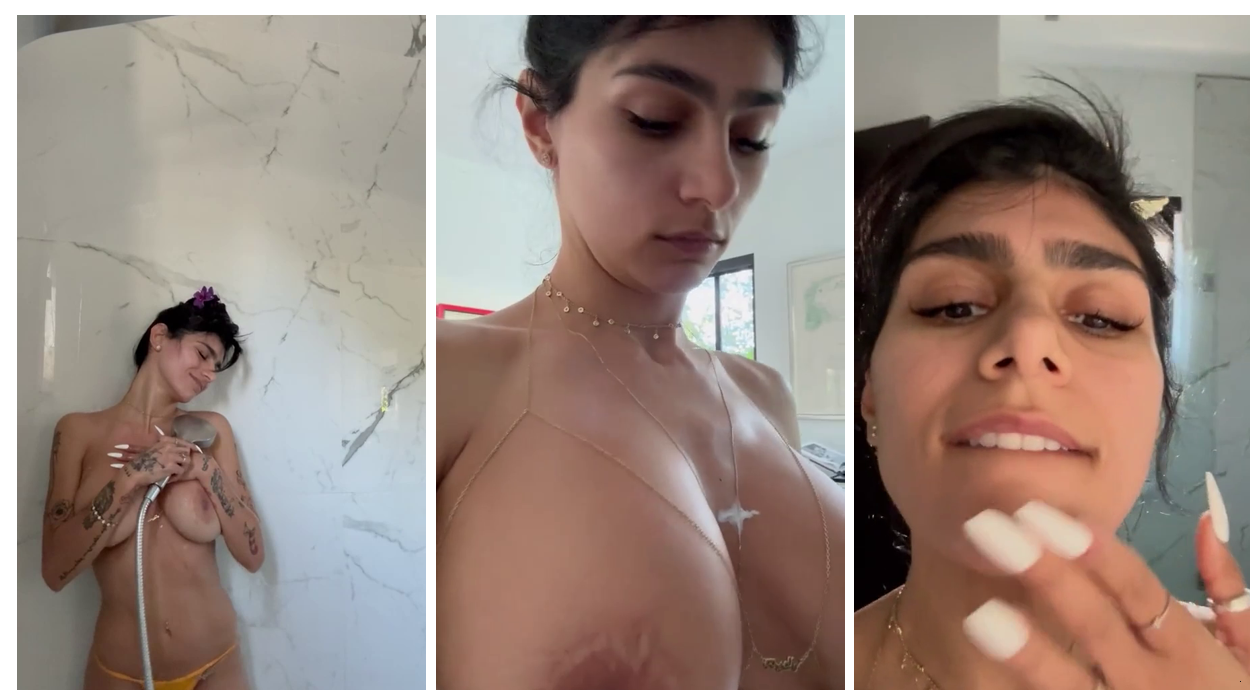 Mia Khalifa White Dress Tease Video